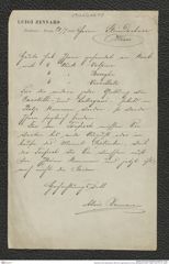 Nachlass Franz Steindachner, Brief von Luigi Zennaro an Franz Steindachner (28.07.1882), Inv.Nr. 611.01, Seite 1